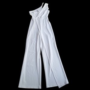 Chic One-Shoulder White Jumpsuit